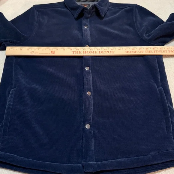 Copper Oak Men's Navy Blue Corduroy Fleece Jacket M, L NWT - Picture 5 of 13